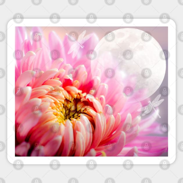 Chrysanthemum and Moon Sticker by HolidayBug